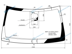 JEEP-14-VCSS LFWX Стекло лобовое + дд камера JEEP GRAND CHEROKEEDODGE DURANGO 14-16