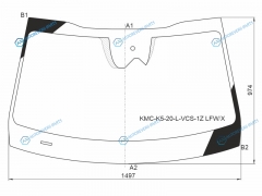 KMC-K5-20-L-VCS-1Z LFWX Стекло лобовое + дд камера KIA K5 20-