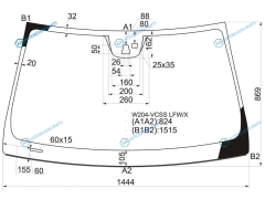 W204-VCSS LFWX Стекло лобовое + дд камера MERCEDES-BENZ C-CLASS W204 45D 07-14