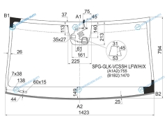 SPG-GLK-VCSSH LFWHX Стекло лобовое + дд камера MERCEDES-BENZ GLK-CLASS X204 08-15