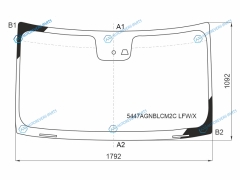 5447AGNBLCM2C LFWX Стекло лобовое + дд камера MERCEDES-BENZ SPRINTER 18-