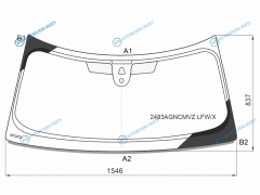 2483AGNCMVZ LFWX Стекло лобовое + дд камера MINI CLUBMAN F54 16-