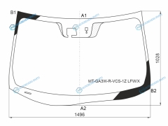 MT-GA3W-R-VCS-1Z LFWX Стекло лобовое + дд камера MITSUBISHI RVR GAW 10-