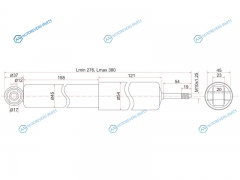 ST-8-97253-592-0 Амортизатор передний ISUZU ELF 150250 NHRNKR66E71 96- LH=RH
