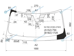NI-Y62-VCSS LFWX Стекло лобовое + дд камера NISSAN PATROLINFINITI QX56 10-