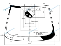 ASTRA-GTC-12-VCSS LFWX Стекло лобовое + дд камера OPEL ASTRA J 3D HBK 11-