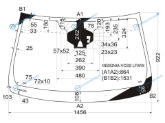 INSIGNIA-VCSS LFWX Стекло лобовое + дд камера OPEL INSIGNIA 45D HBKWGN 08-13