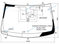 6293ACCCMVWZ6X LFWX Стекло лобовое + дд камера OPEL INSIGNIA 45D HBKWGN 13-16