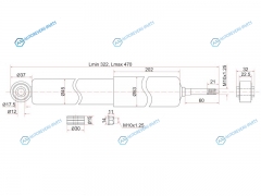 ST-48511-80090 Амортизатор FR TOYOTA DYNA 150TOYOACE 01- LH=RH