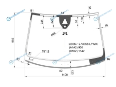 LEON-12-VCSS LFWX Стекло лобовое + дд камера SEAT LEON 12-20