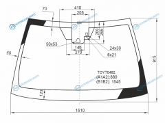 TOYT0482 Стекло лобовое + дд камера TOYOTA CAMRY XV70 17-