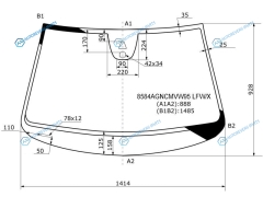 8584AGNCMVW95 LFWX Стекло лобовое + дд камера VOLKSWAGEN PASSAT B7 45D 10-15