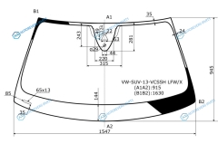 VW-SUV-13-VCSSH LFWX Стекло лобовое + дд камера VOLKSWAGEN TOUAREG 10-18