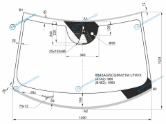 8845AGSCGMVZ1M LFWX Стекло лобовое + дд камера VOLVO S90 4D 17-