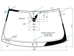 AUDIQ5-VCSSH LFWX Стекло лобовое + дд камера с обогревом камеры AUDI Q5 13-17