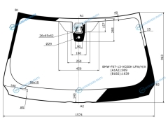 BMW-F07-13-VCSSH LFWHX Стекло лобовое + дд камера с обогревом камеры BMW 5 GT 05 DOORS 5D HBK 13-17