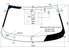 BMW-X6-VCS-HUD LFWX Стекло лобовое + дд проекция BMW X6 F16 15-19