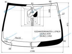 6324AGSIMVWZ5I-L LFWX Стекло лобовое + дд +адапт.сист. освещен. (AFL) OPEL ASTRA J 5D HBKWGN 12-