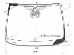 6324AGNIMVWZ2I Стекло лобовое + дд +адапт.сист.освещен. (AFL) OPEL ASTRA J 5D HBKWGN 10-12