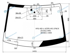 HYU-AD-L-VCPS-HS LFWX Стекло лобовое + дд +дзапотевания HYUNDAI ELANTRA 16-20