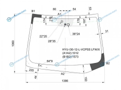 HYU-I30-12-L-VCPSS LFWX Стекло лобовое + дд +дзапотевания HYUNDAI i30 5D HBKWGN 12-17