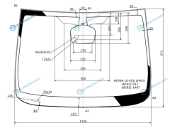 ASTRA-10-VCS LFWX Стекло лобовое + дд +дсвета OPEL ASTRA J 5D HBKWGN 10-12