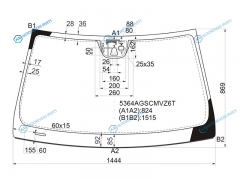5364AGSCMVZ6T Стекло лобовое + дд +камера MERCEDES-BENZ C-CLASS W204 45D 07-14