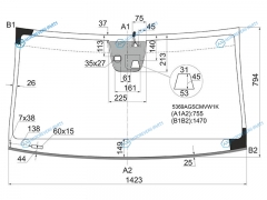 5369AGSCMVW1K Стекло лобовое + дд +камера MERCEDES-BENZ GLK-CLASS X204 08-15