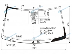 8595AGACMVZ3P Стекло лобовое + дд +камера VOLKSWAGEN TIGUAN 12-15