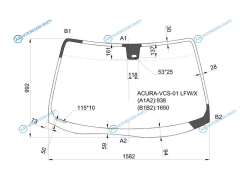ACURA-VCS-01 LFWX Стекло лобовое + дд ACURA MDX 01-03