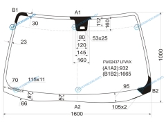 FW02437 LFWX Стекло лобовое + дд ACURA MDX 03-06HONDA 01-06