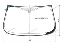 ALFA156-CS LFWX Стекло лобовое + дд ALFA ROMEO 156 45D 97-05