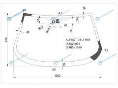 ALFAGT-04 LFWX Стекло лобовое + дд ALFA ROMEO GT 2D 03-10