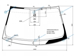 8589AGNGYMVZ1I Стекло лобовое + дд AUDI A4 S4 RS4 45D 12-15