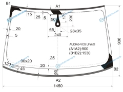 AUDIA5-VCS LFWX Стекло лобовое + дд AUDI A5 CPE 07-12AUDI SPORTBACK 07-12
