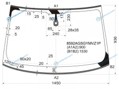 8592AGSGYMVZ1P Стекло лобовое + дд AUDI A5 CPE 07-12AUDI SPORTBACK 09-12