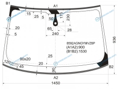 8592AGNGYMVZ6P Стекло лобовое + дд AUDI A5 CPE 07-12AUDI SPORTBACK 12-16