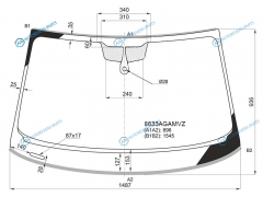 8633AGAMVZ Стекло лобовое + дд AUDI A5 CPESPORTBACK 17-
