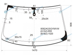8582AGSGYMVW Стекло лобовое + дд AUDI A6 (C6)S6 (C6) 45D 04-11AUDI ALLROAD 5D 10-11
