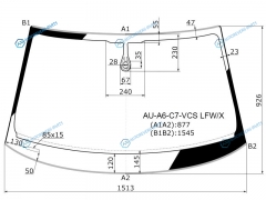 8611AGAMVWZ Стекло лобовое + дд AUDI A6 (C7) 45D 10-12