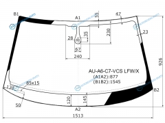 AU-A6-C7-VCS LFWX Стекло лобовое + дд AUDI A6 (C7) 45D 10-12