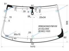 8582AGNGYMVW Стекло лобовое + дд AUDI A6S6 4D 04-11AUDI ALLROAD 5D 05-11