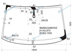 8608AGAMVWZ Стекло лобовое + дд AUDI A7 SPORTBACK 10-12