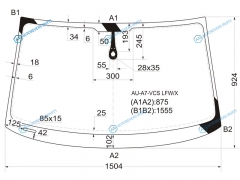 AU-A7-VCS LFWX Стекло лобовое + дд AUDI A7 SPORTBACK 10-12