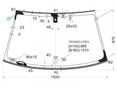 FW02633 LFWX Стекло лобовое + дд AUDI A8 02-10