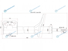 ST-MN100106 Стойка передняя MITSUBISHI AIRTREKOUTLANDER 2WD4WDLANCER 01-05 LH=RH L=175