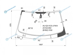 AU-Q3-VCS LFWX Стекло лобовое + дд AUDI Q3 11-18