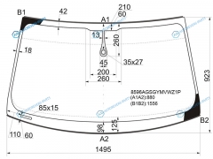 8596AGSGYMVWZ1P Стекло лобовое + дд AUDI Q5 08-12