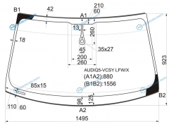 AUDIQ5-VCSY LFWX Стекло лобовое + дд AUDI Q5 08-12
