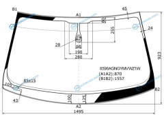 8596AGNGYMVWZ1W Стекло лобовое + дд AUDI Q5 13-17